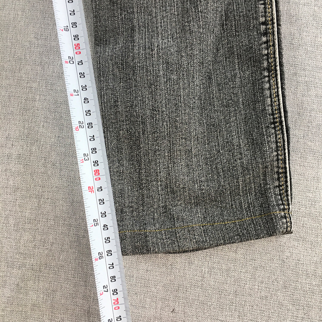 Bubblegum Womens Jeans Size 12  Grey Straight-Leg Pockets BG Denim