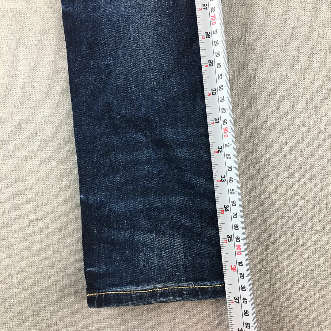 H&M Kids Girls Jeans Size 11 - 12 Years Blue Dark Wash Denim Skinny Stretch