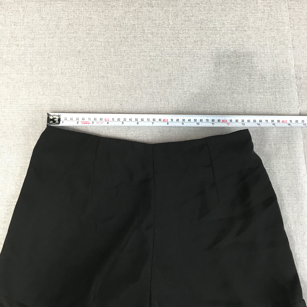 Bare All Womens Shorts Size 10 Black Bermuda