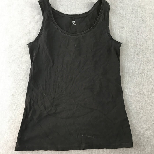 Uniqlo Womens Tank Top Size S Black Sleeveless Stretch Shirt