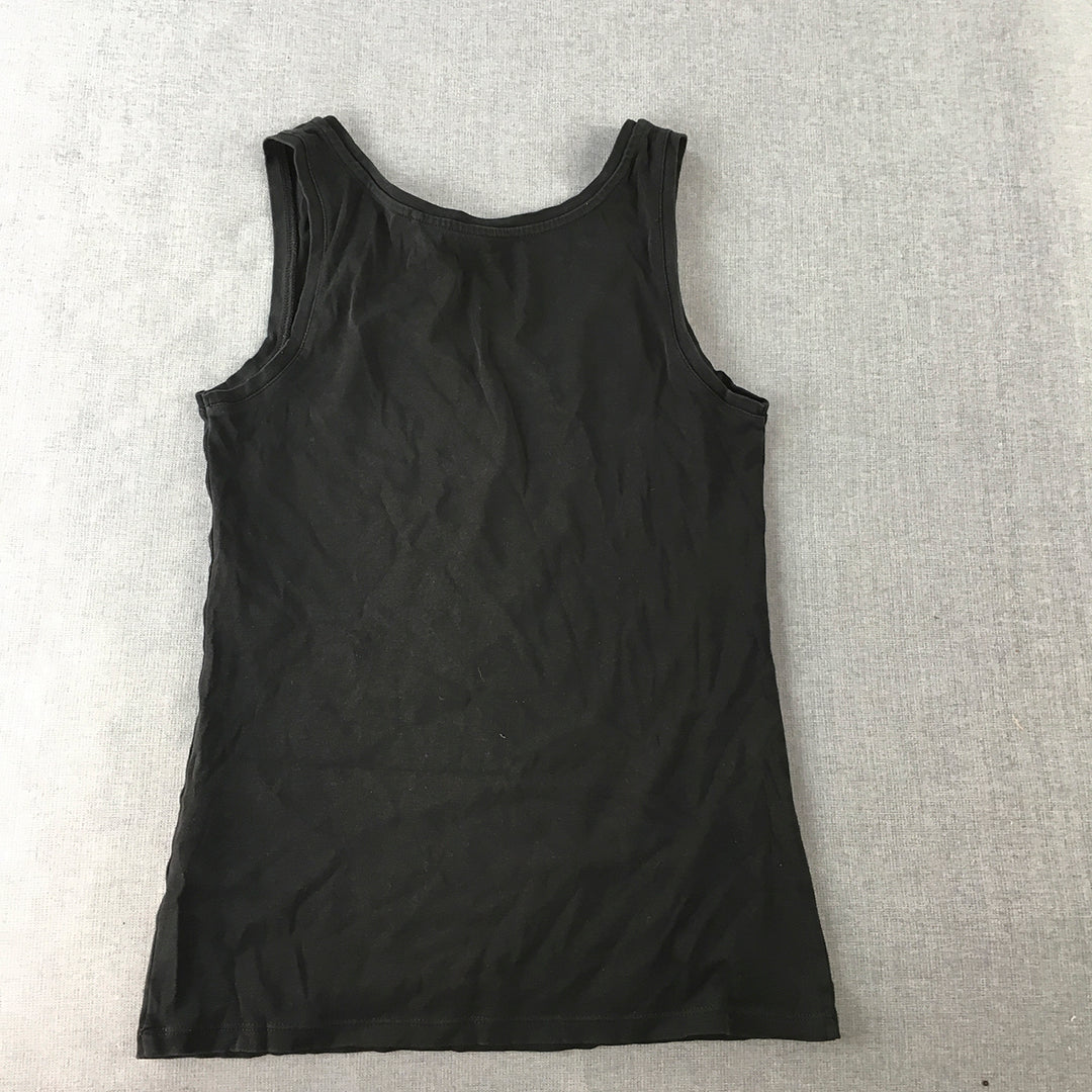 Uniqlo Womens Tank Top Size S Black Sleeveless Stretch Shirt