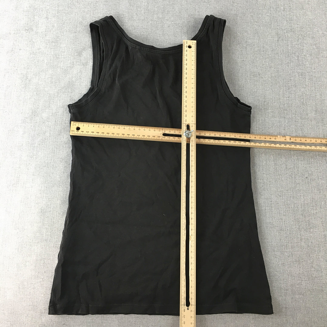 Uniqlo Womens Tank Top Size S Black Sleeveless Stretch Shirt