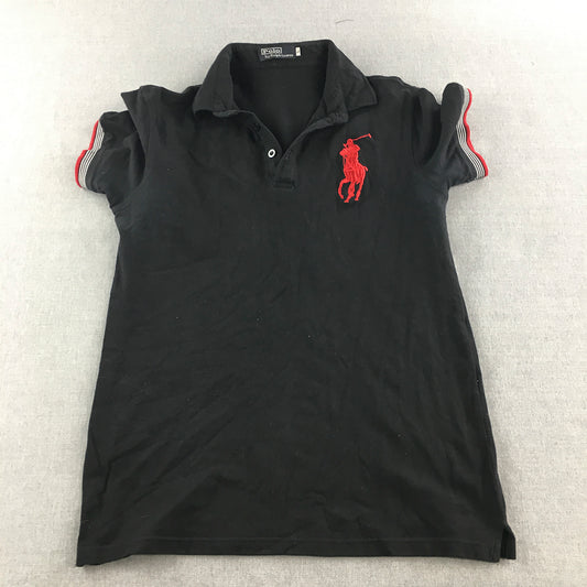 Polo Ralph Lauren Kids Boys Shirt Youth Size L Black Big Pony Logo Rugby