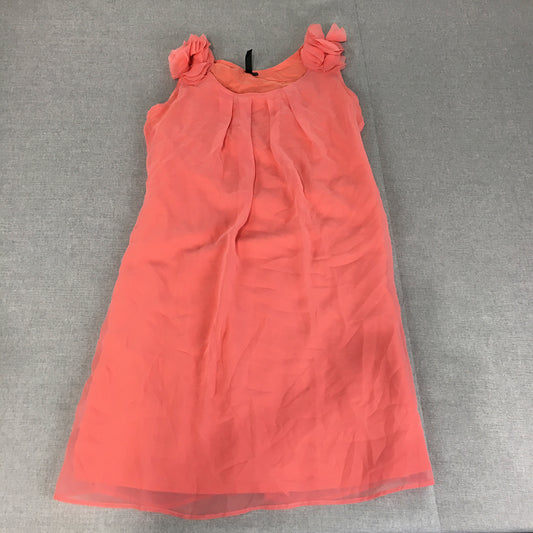 Jealous 21 Womens Evening Gown Size M Coral Pink Mini Pleated Sleeveless