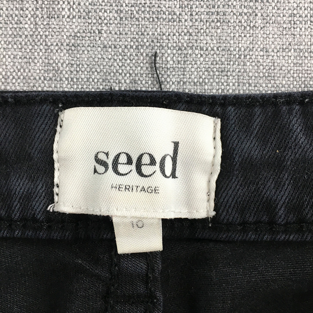 Seed Heritage Womens Jeans Size 10 Black Skinny Denim