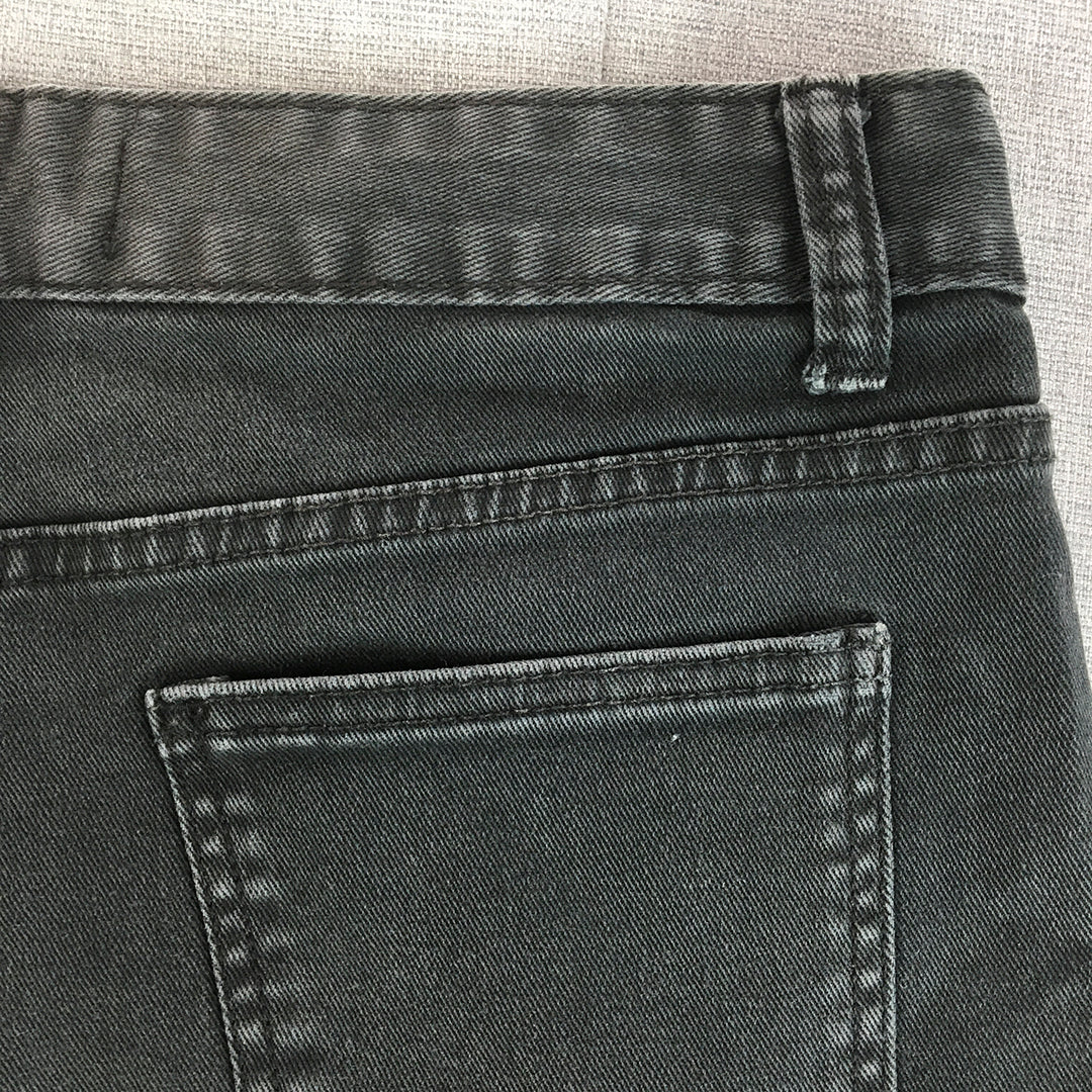 G Denim Womens Shorts Size 12 Black Dark Wash Bermuda Pockets