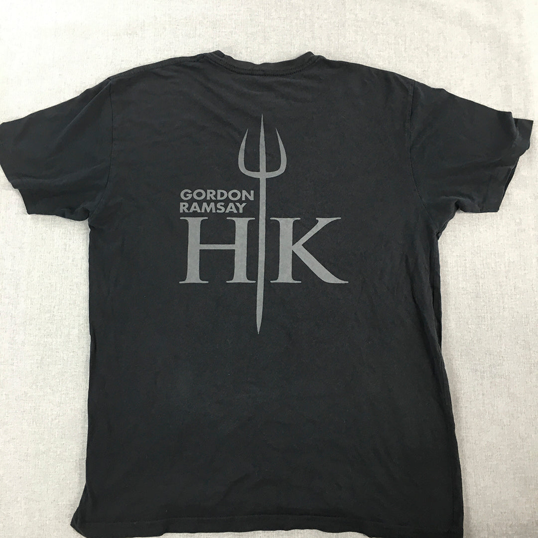 Gordon Ramsay Hell's Kitchen Mens T-Shirt Size M Black HK Hells TV Show Tee