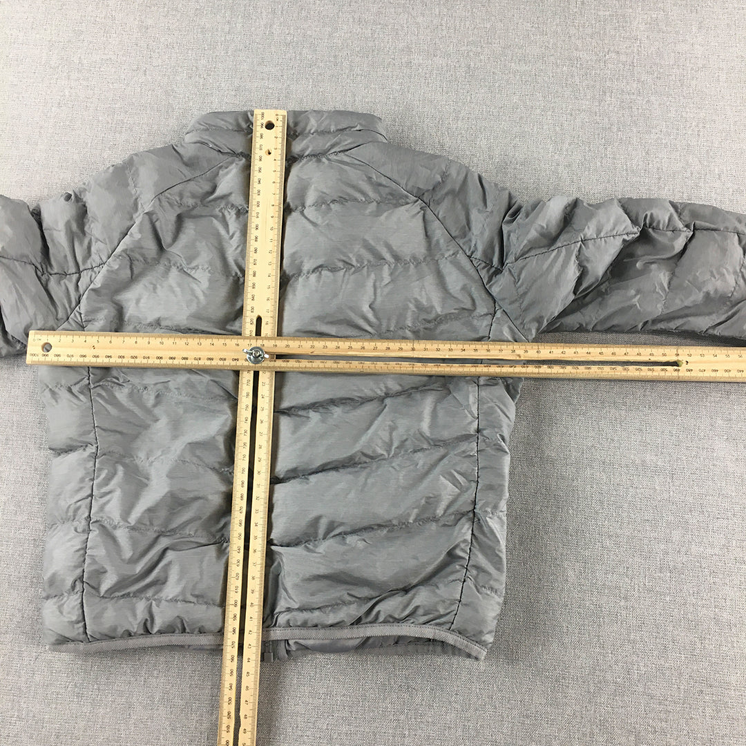 Uniqlo Kids Boys Puffer Jacket Size 4 - 5 Years Grey Zip-Up Pockets Quilted