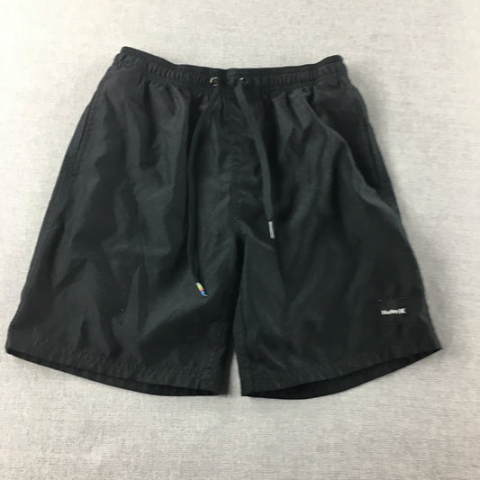 Hurley Kids Boys Shorts Size 10 Black Logo Pockets Drawstring