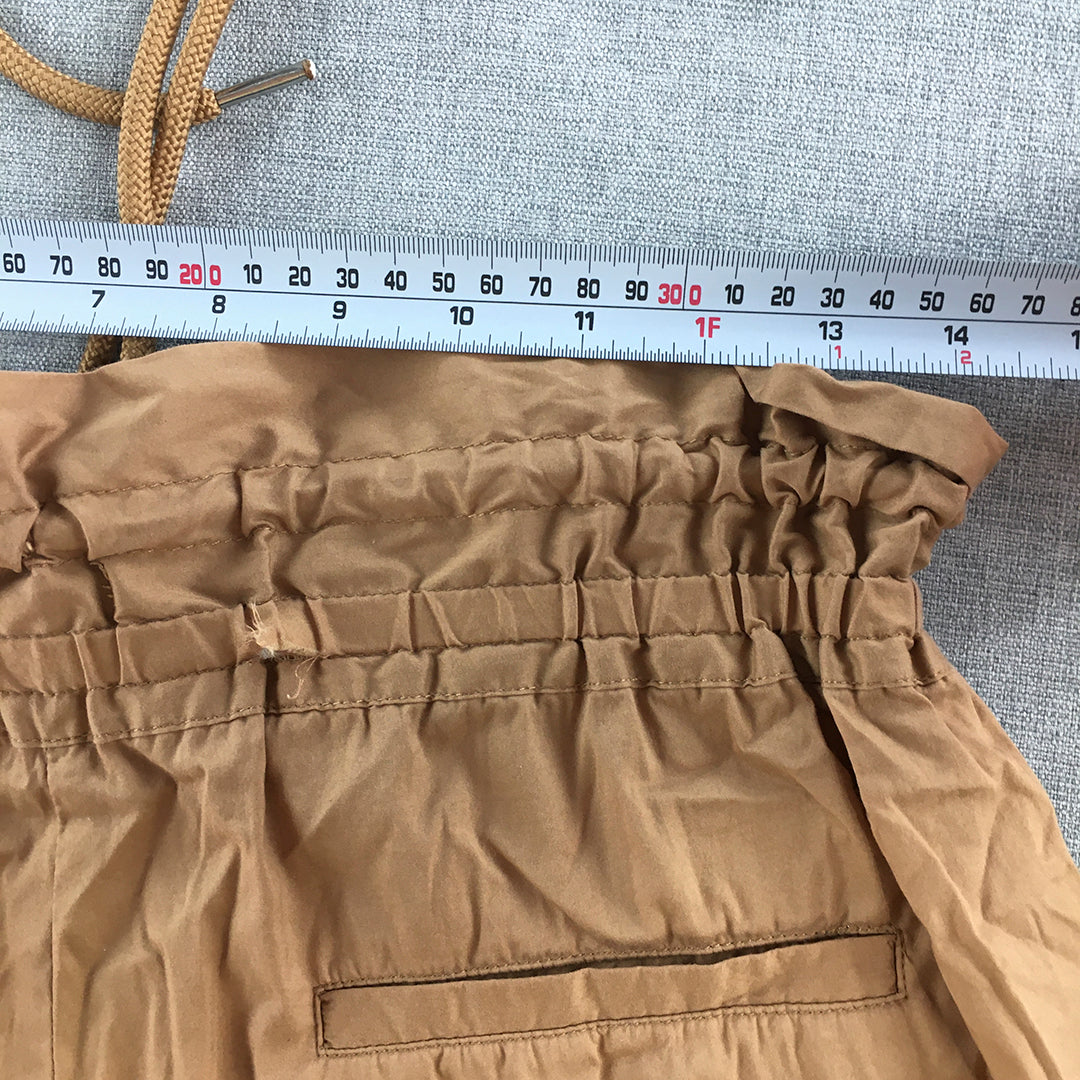 H&M Womens Jogger Pants Size 6 Brown Drawstring Pockets