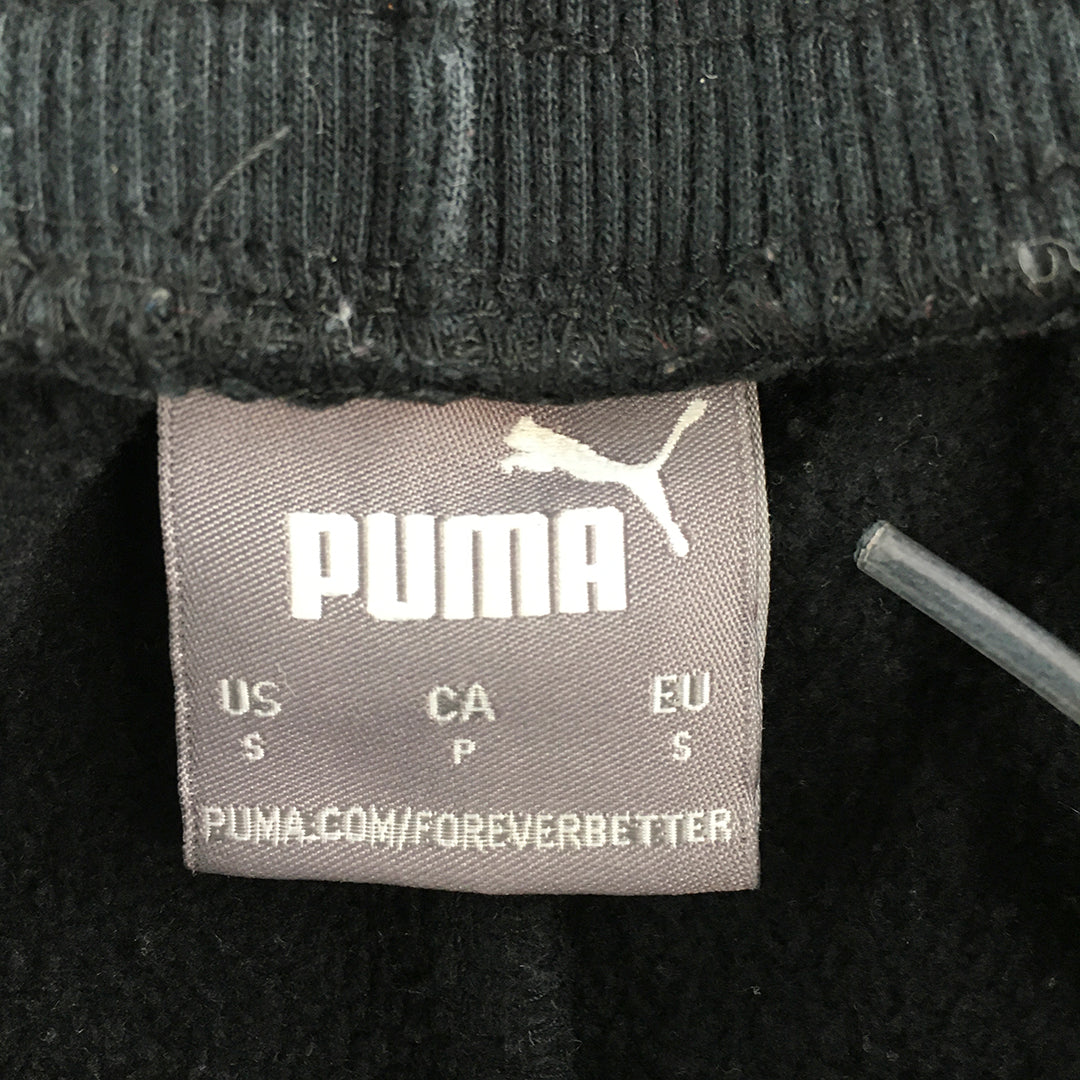 Puma Womens Tracksuit Pants Size S Black Logo Jogger Pockets