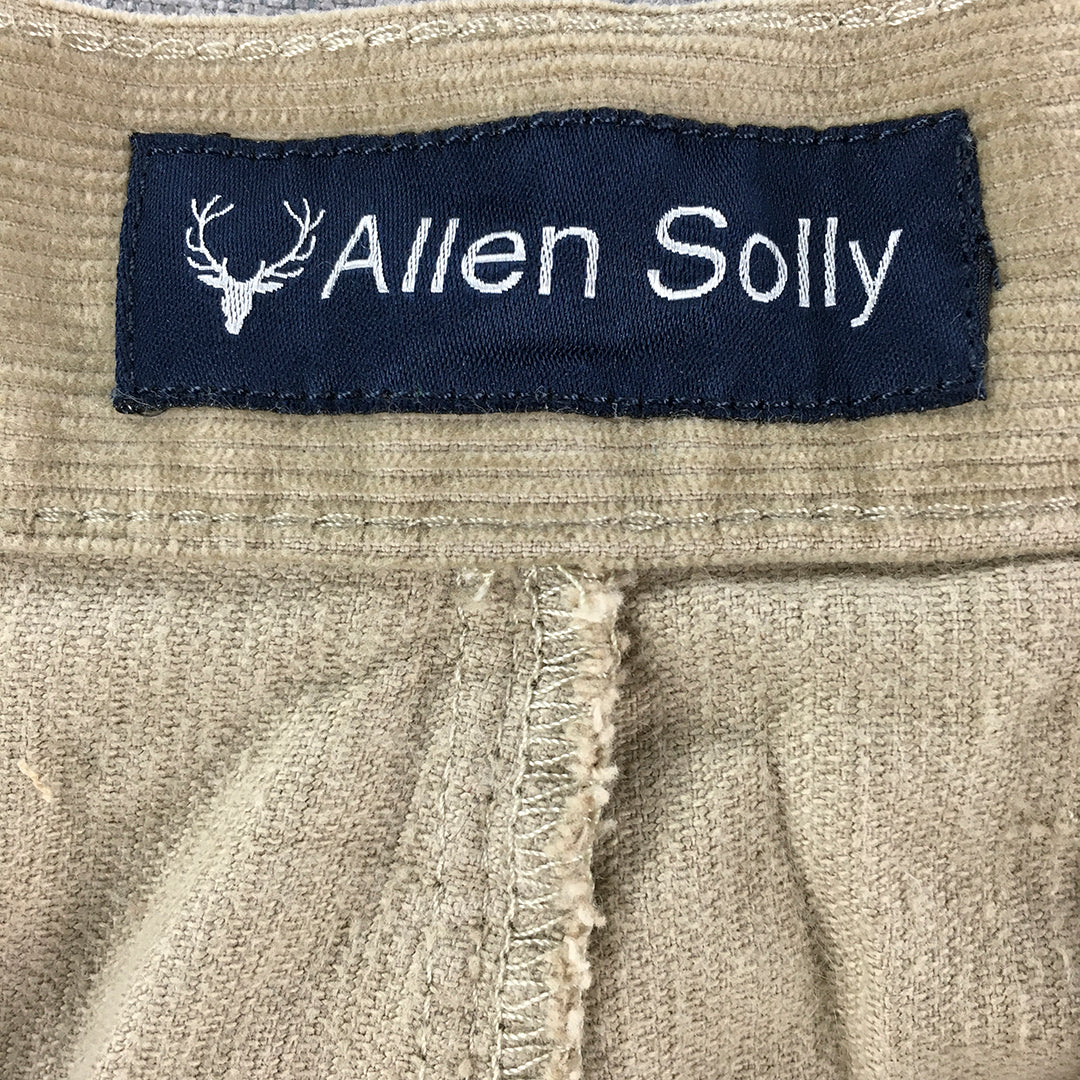 Allen Solly Mens Corduroy Pants Size 36 Brown Straight Leg Chino