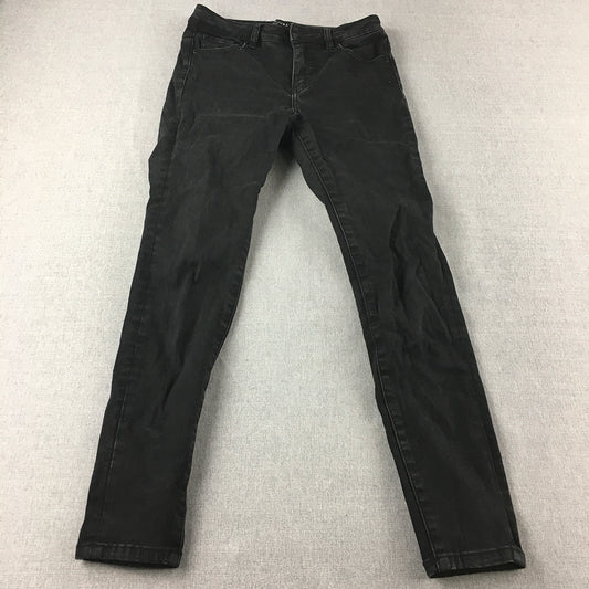 Decjuba Womens Skinny Jeans Size 8 Black Denim Pockets