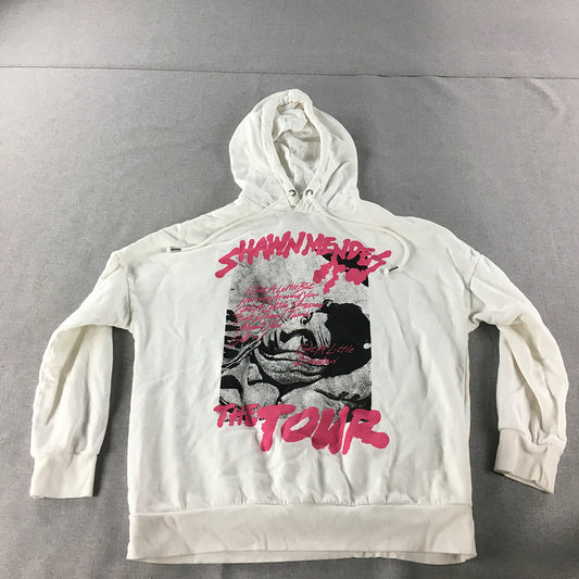 Sean Mendes The Tour 2019 Hoodie Adult Size S White Pullover Jumper