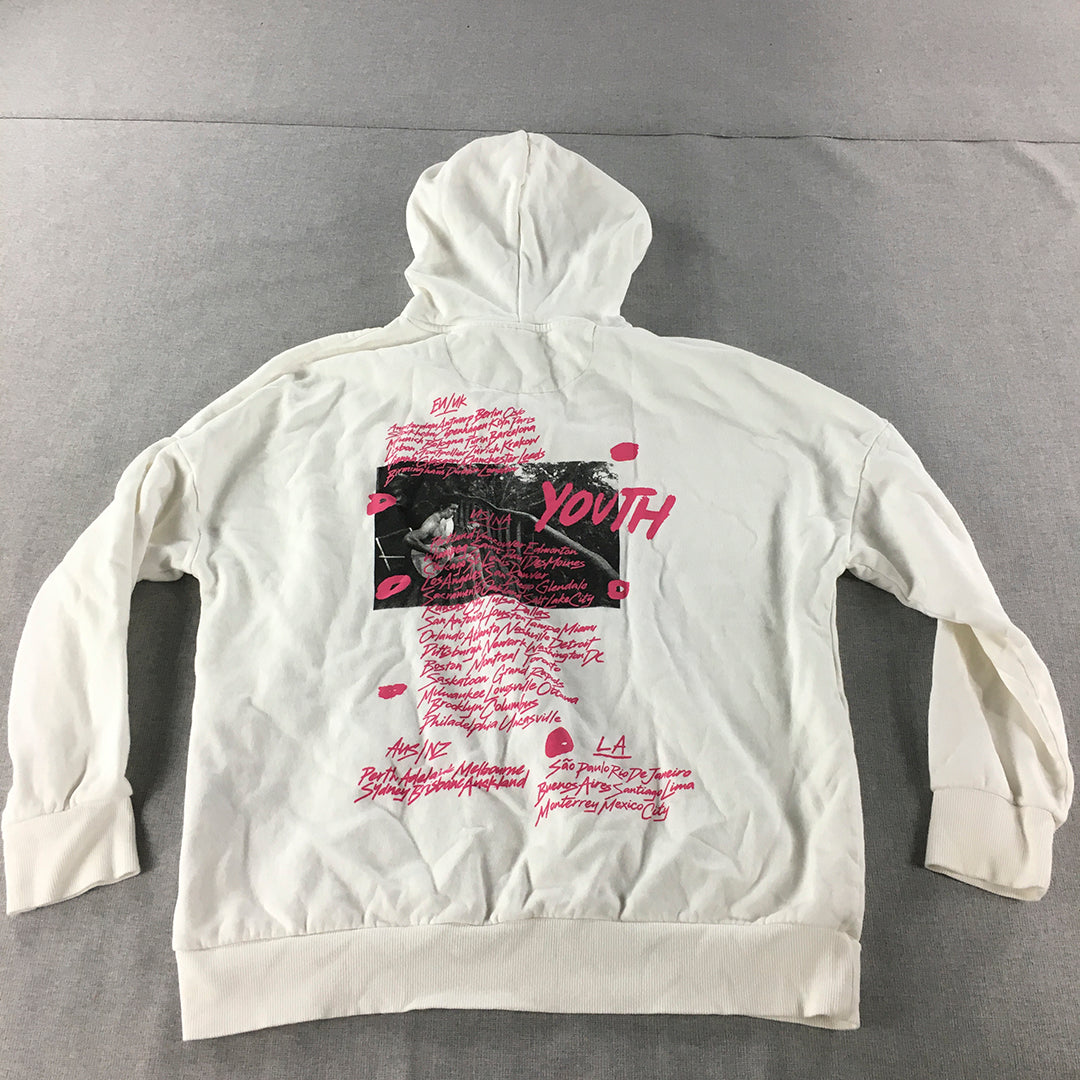 Sean Mendes The Tour 2019 Hoodie Adult Size S White Pullover Jumper