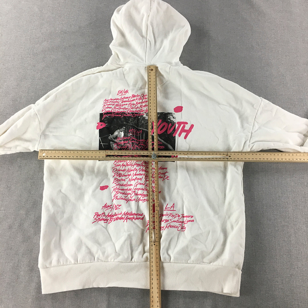 Sean Mendes The Tour 2019 Hoodie Adult Size S White Pullover Jumper