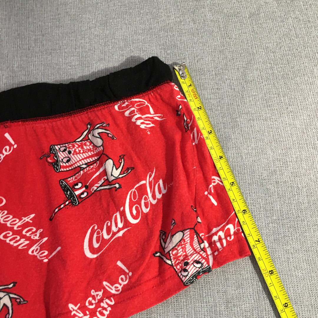 Coca-Cola Womens Shorts Size XS Red Coke Drawstring