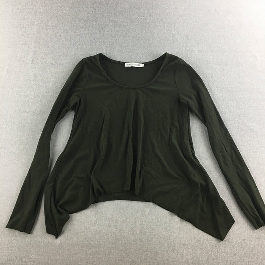 Atmos & Here Womens Knit Sweater Size 10 Green Round Neck Jumper