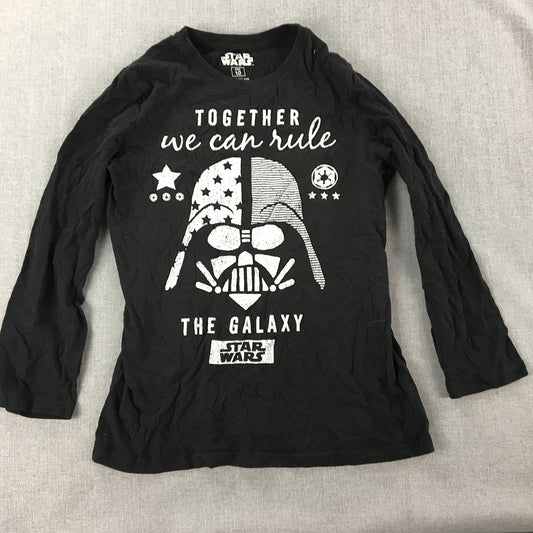 Star Wars Darth Vader Kids Boys Shirt Size 10 Black Long Sleeve Pullover