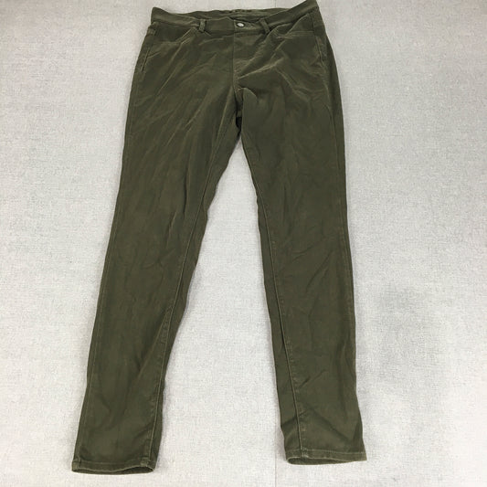 Uniqlo Womens Jeans Size L (W30 x L29) Khaki Green Stretch Skinny