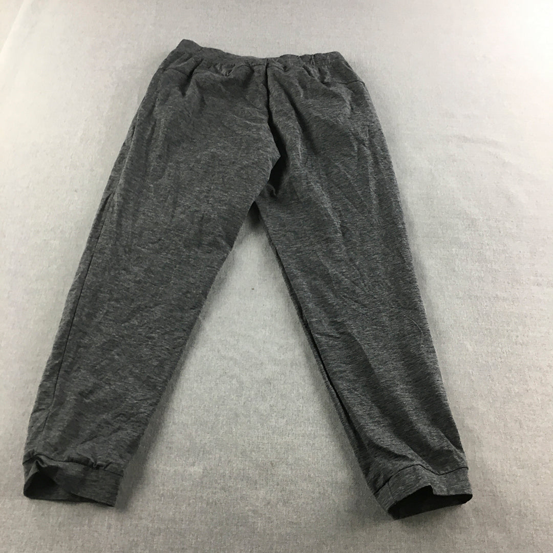 Uniqlo Womens Jogger Pants Size M Grey Athletic Stretch Fabric 3/4 Length