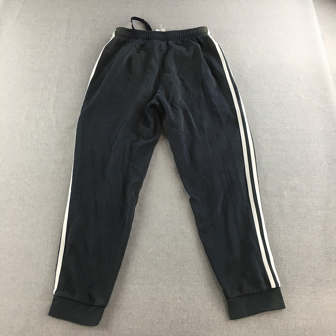 Adidas Womens Tracksuit Pants Size M Black Logo Drawstring Jogger