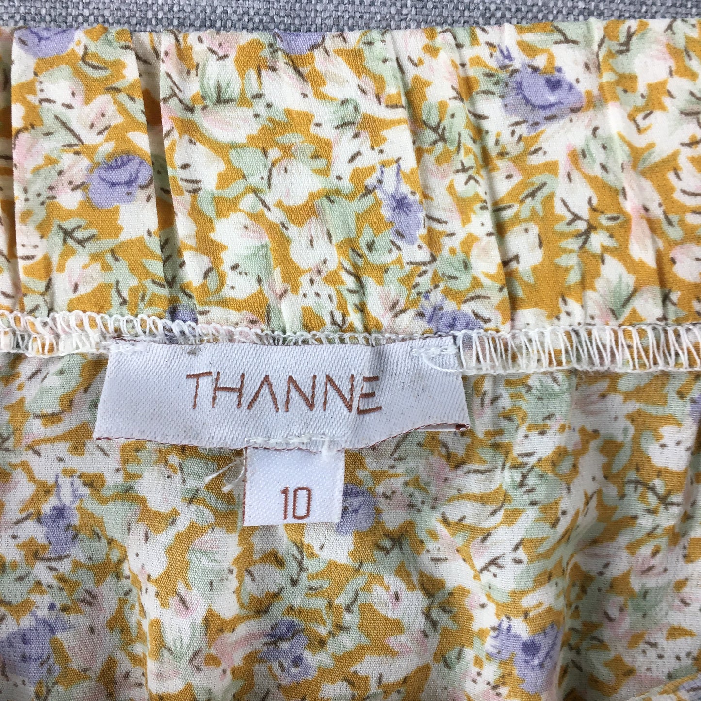 Thanne Womens Maxi Skirt Size 10 Yellow Floral Frilled