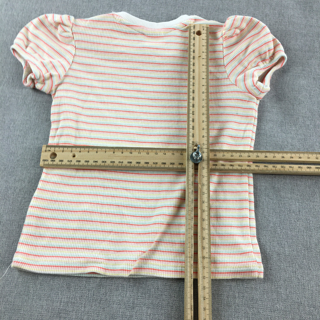 Seed Heritage Girls T-Shirt Size 12 - 18 Months (2) Baby Toddler White Striped