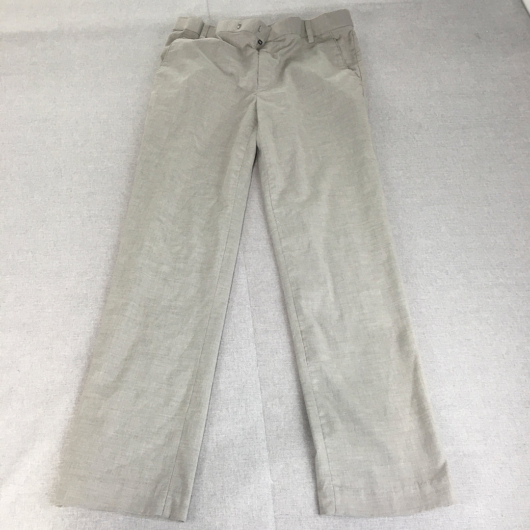 Polo Fit Mens Dress Pants Size 36 Grey Straight Leg Formal