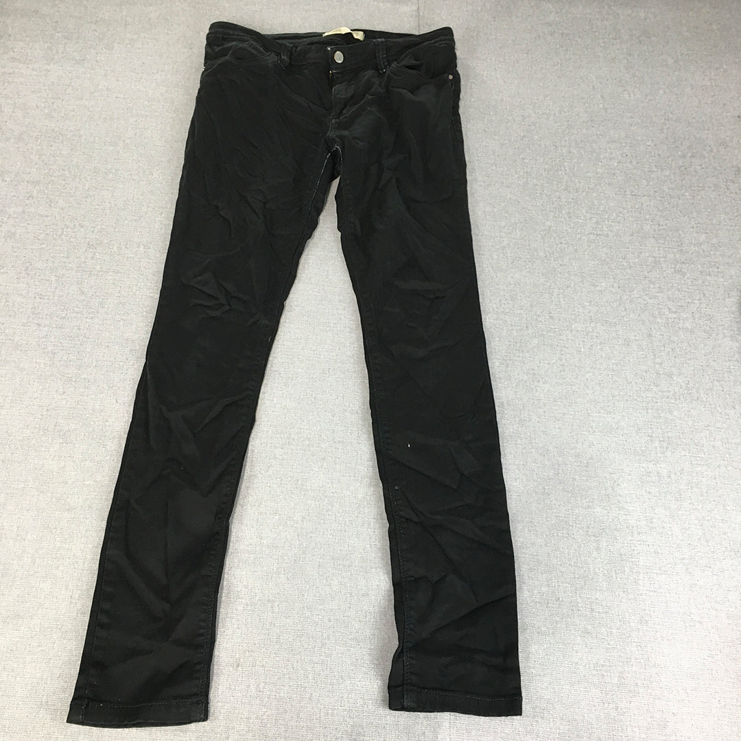 Zara Womens Skinny Jeans Size 2 (W28 x L29) Black Dark Wash Denim