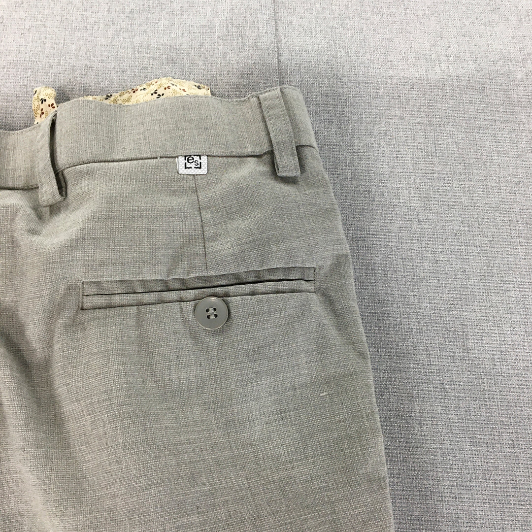 Polo Fit Mens Dress Pants Size 36 Grey Straight Leg Formal