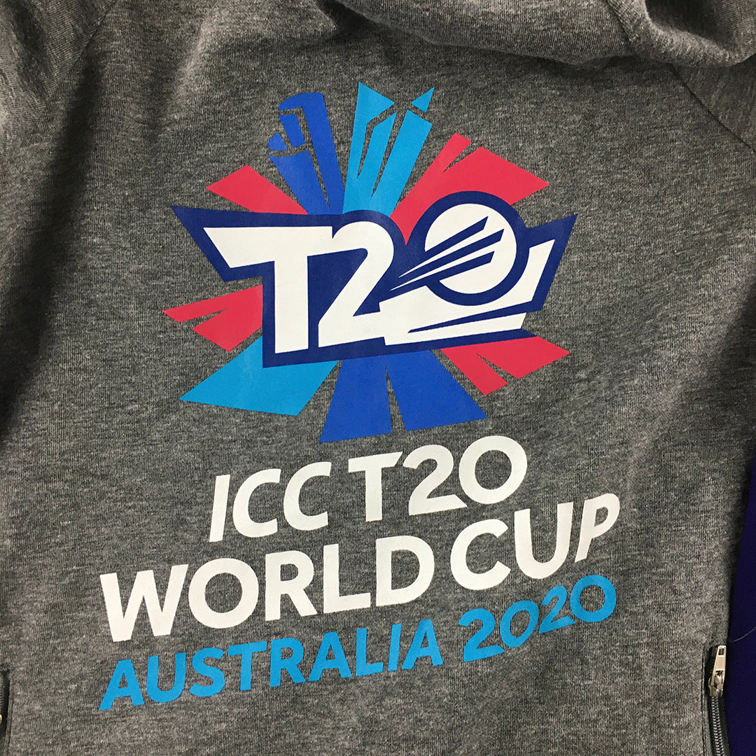 ICC T20 Cricket World Cup Australia 2020 Sweater Kids Size 12 Grey Hoodie Jumper