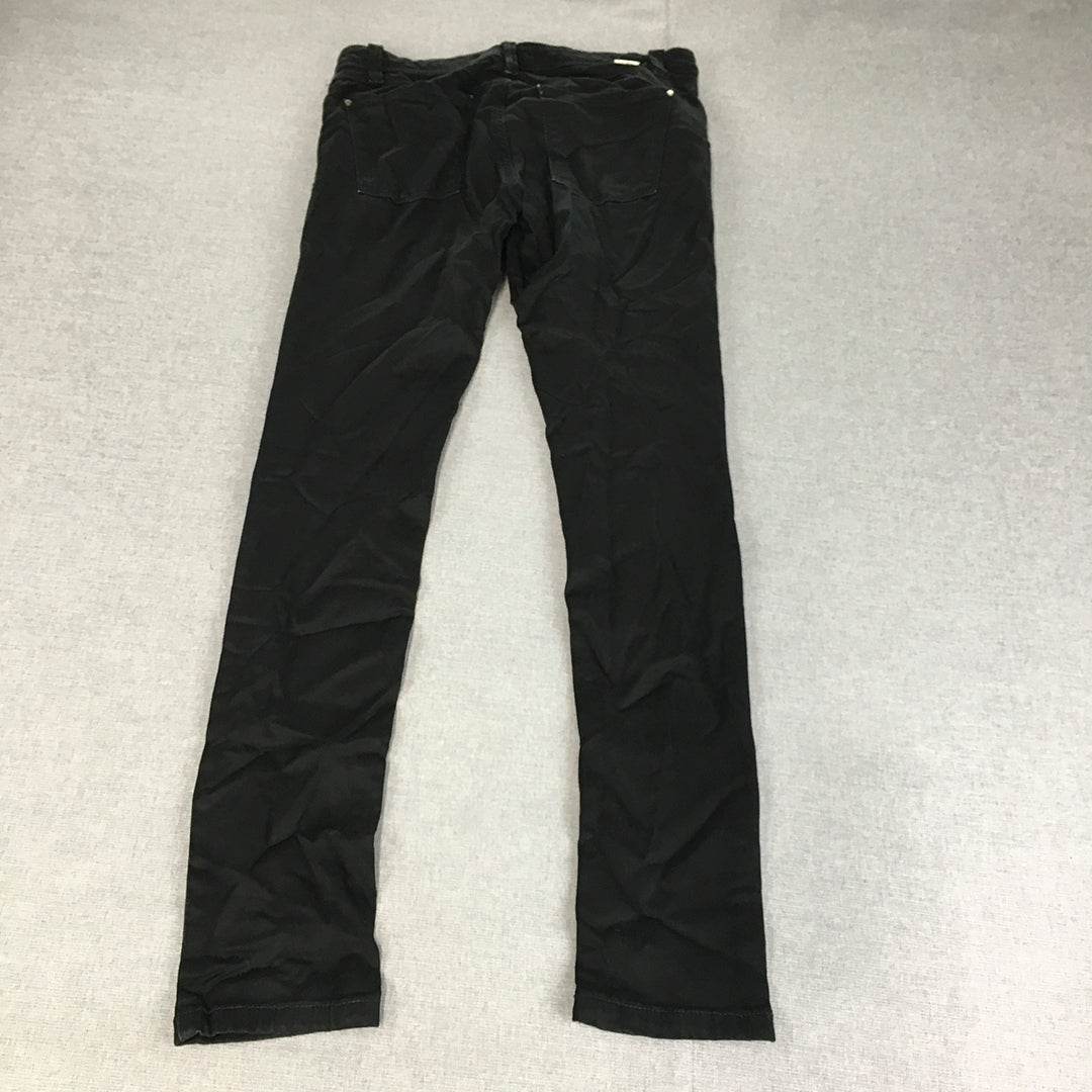 Zara Womens Skinny Jeans Size 2 (W28 x L29) Black Dark Wash Denim