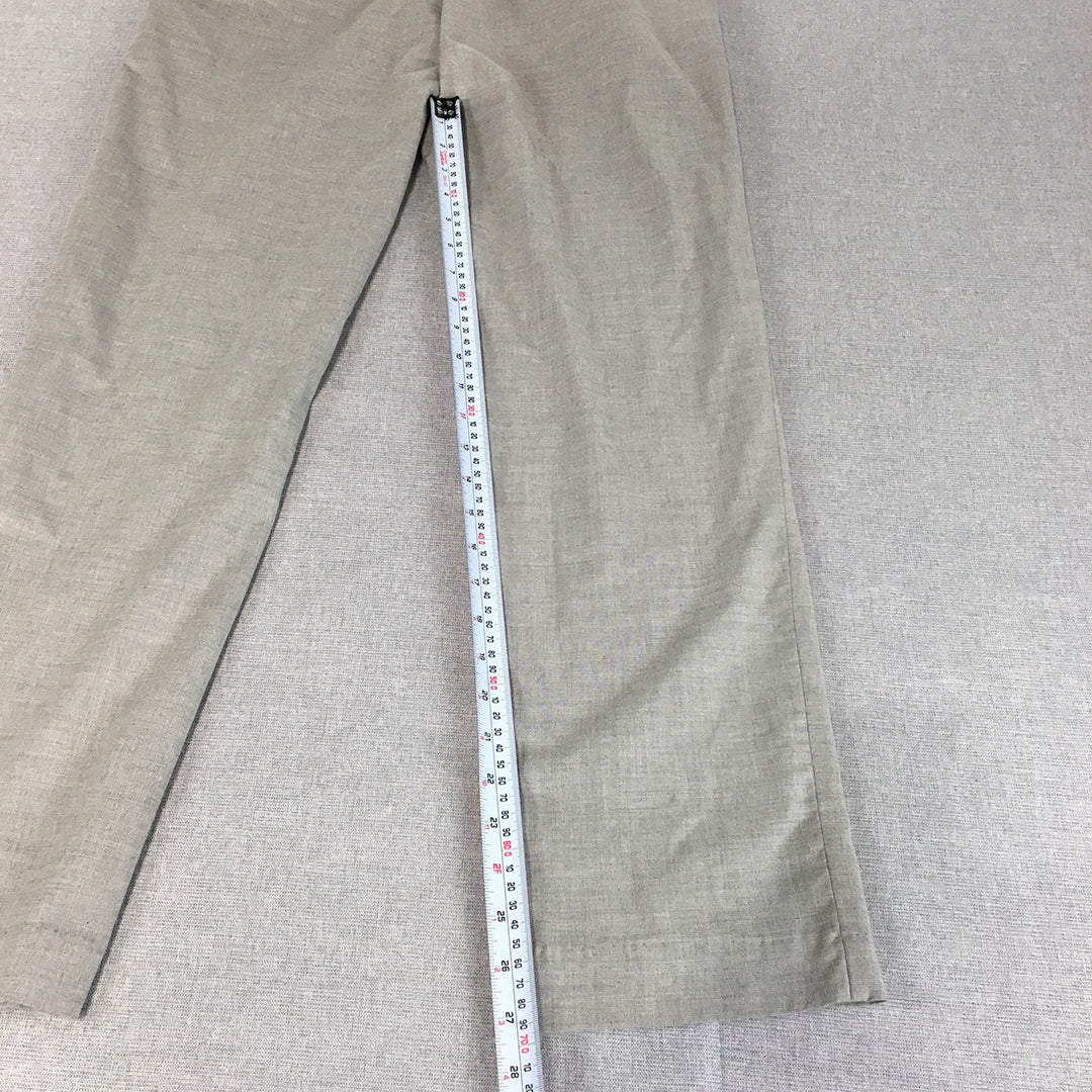 Polo Fit Mens Dress Pants Size 36 Grey Straight Leg Formal