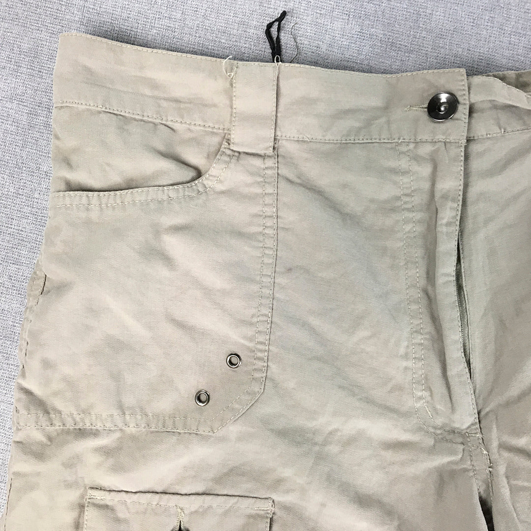 Gondwana Womens  Cargo Shorts Size 16 Brown Pockets Outdoor Hiking