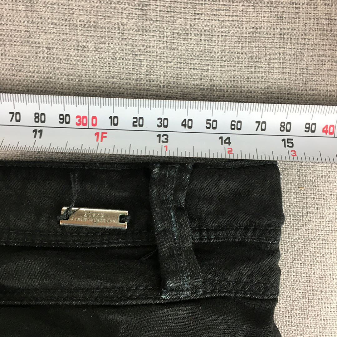 Zara Womens Skinny Jeans Size 2 (W28 x L29) Black Dark Wash Denim