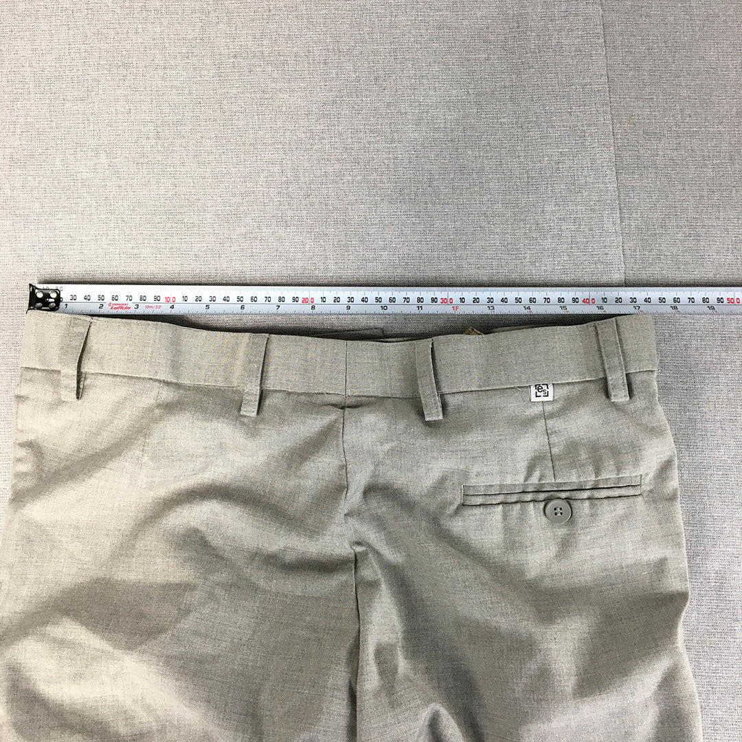 Polo Fit Mens Dress Pants Size 36 Grey Straight Leg Formal