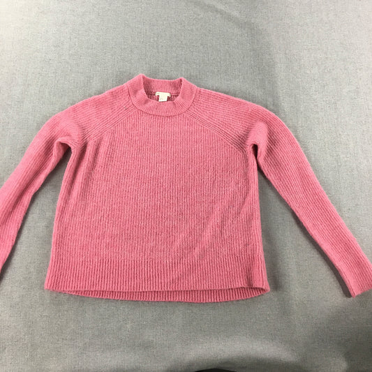 H&M Womens Knit Sweater Size M Pink Crew Neck Pullover Jumper