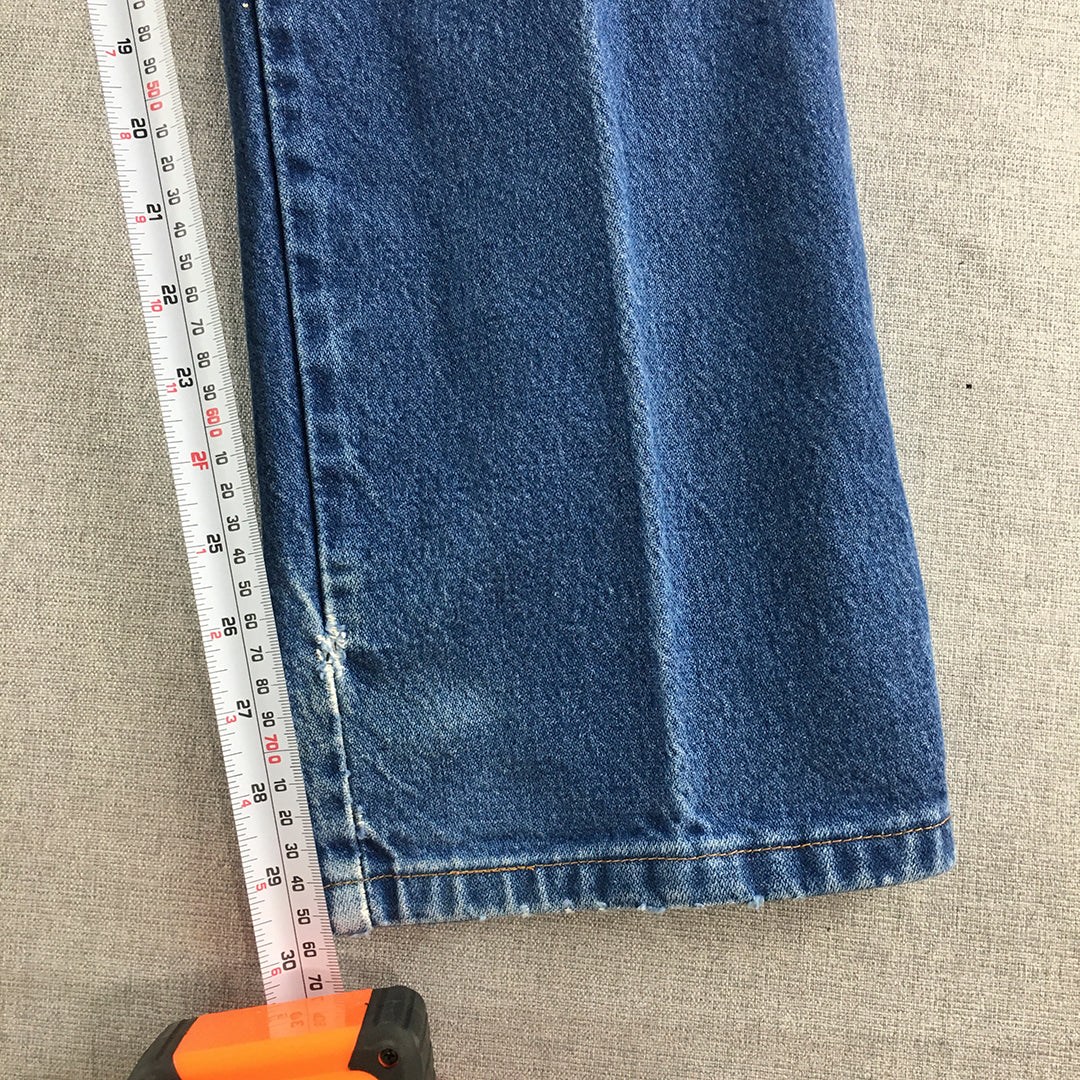 Vintage Wrangler Mens Jeans Size 32 Blue Straight Leg Denim Pockets