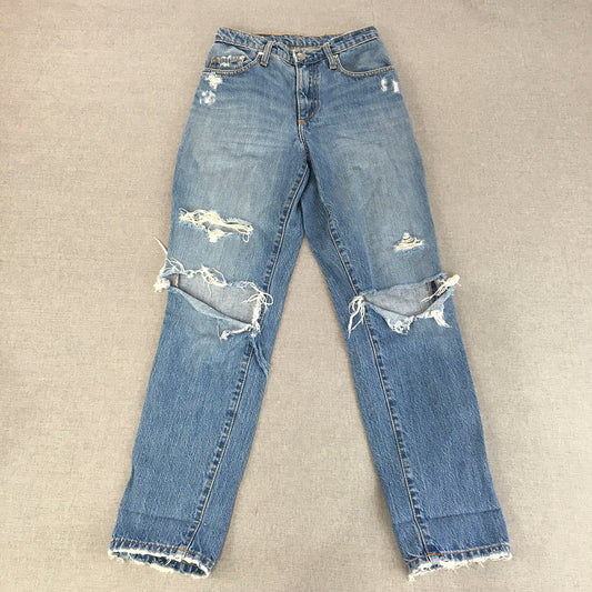 Nobody Denim Womens Jeans Size 24 (W24 x L26) Blue Ripped Light Wash