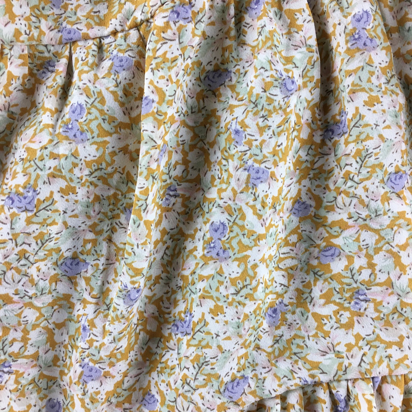 Thanne Womens Maxi Skirt Size 10 Yellow Floral Frilled