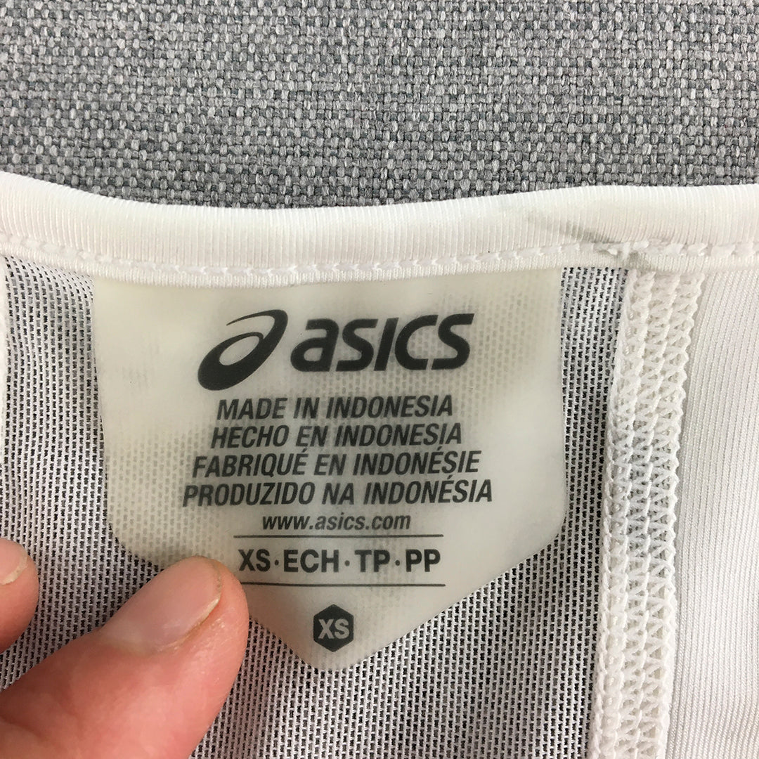 NEW Asics Womens Tank Top Size XS White Logo D1 Sleeveless Athletic Activewear