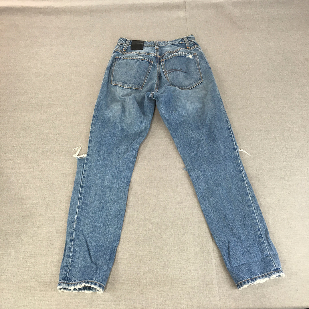 Nobody Denim Womens Jeans Size 24 (W24 x L26) Blue Ripped Light Wash