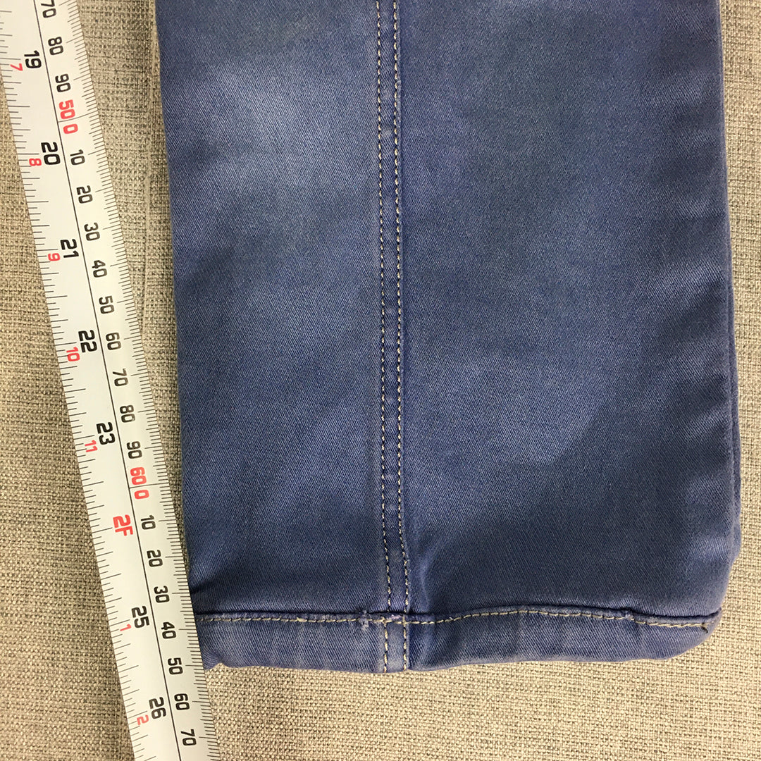 Calvin Klein Womens Jeans Size 34 (W34 x L26) Blue Slim Straight Light Wash