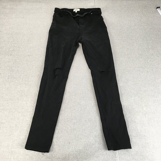 Ava Womens Skinny Jeans Size 12 Black Stretch Fabric Denim