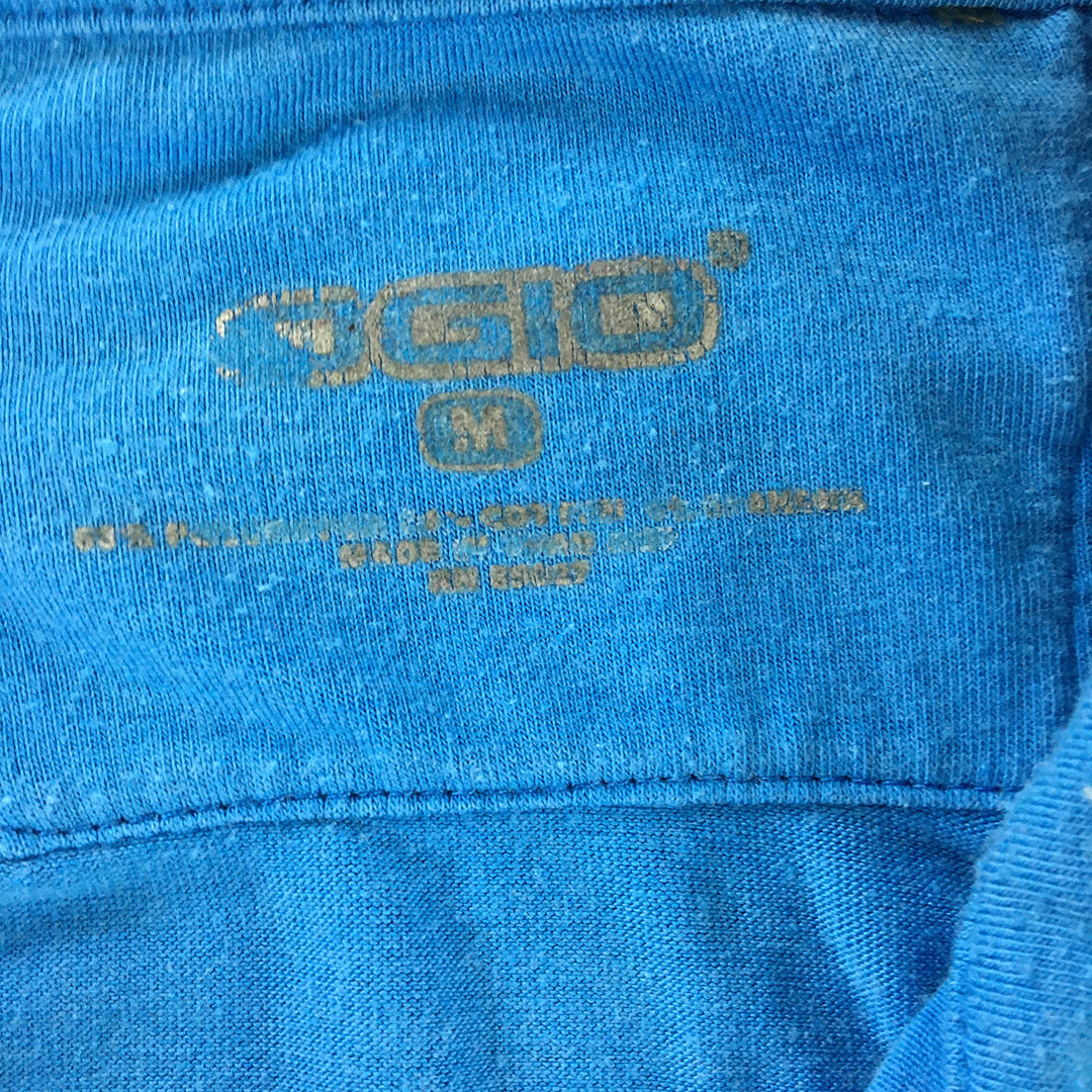 Ogio Mens Polo Shirt Size M Blue Pocket Short Sleeve Rugby