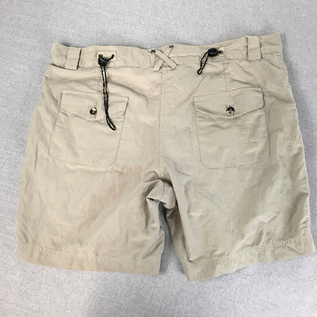 Gondwana Womens  Cargo Shorts Size 16 Brown Pockets Outdoor Hiking