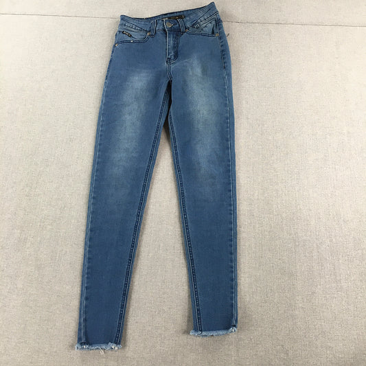 Refuge Womens Skinny Jeans Size 7 Blue Stretch Fabric Denim