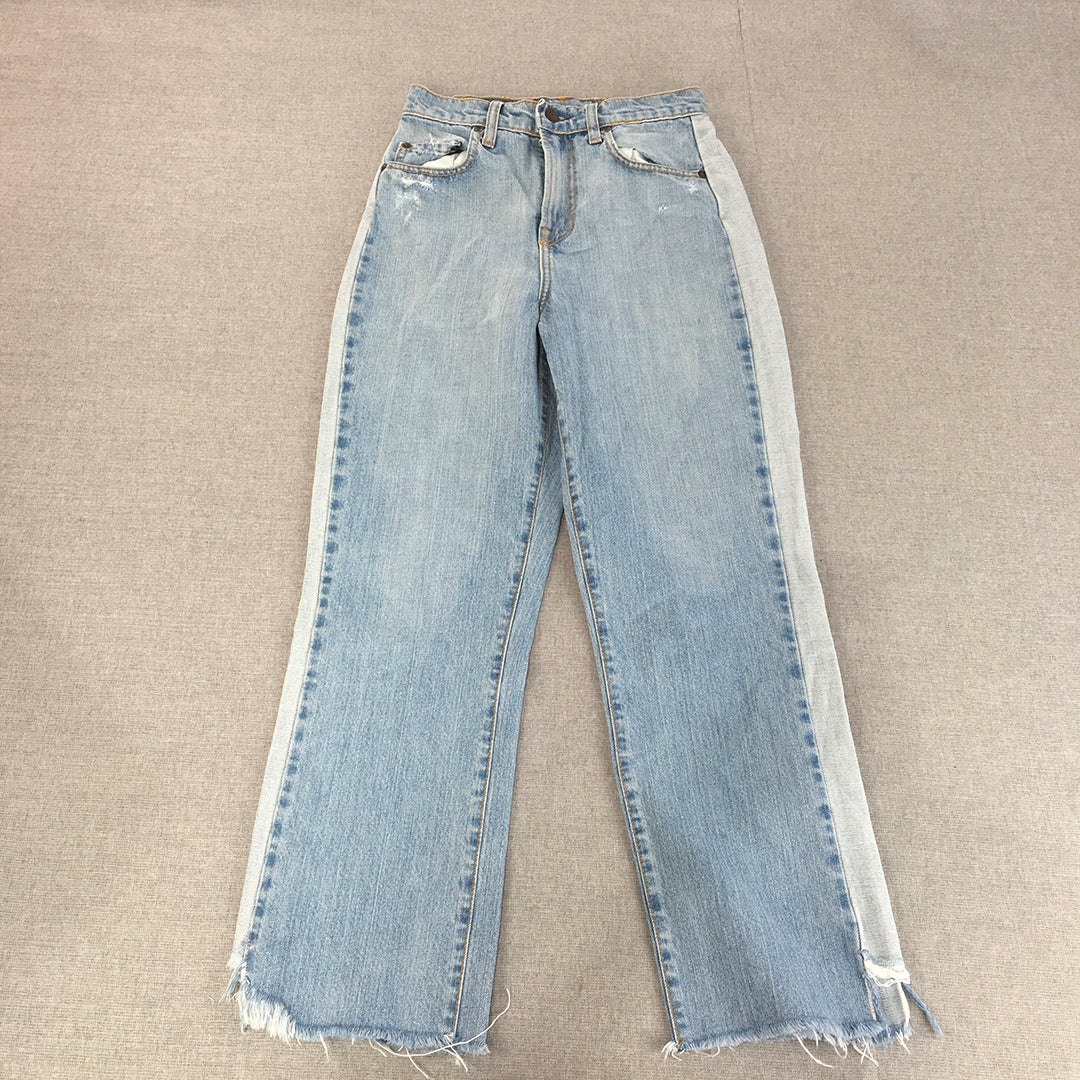 Nobody Denim Womens Jeans Size 24 Blue Straight Leg Light Wash Raw Hem