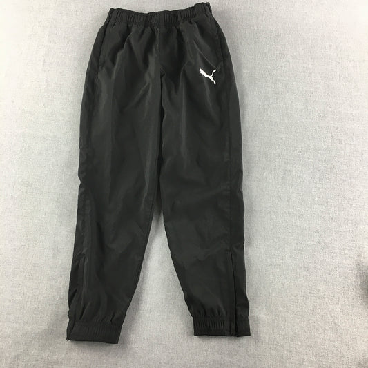 Puma Kids Boys Tracksuit Pants Size M (9 - 10 Years) Black Logo Jogger